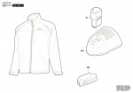 Bosch 1 600 A00 1JJ Heat+Jacket 10,8V Professional Jacket Spare Parts